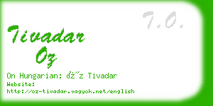 tivadar oz business card